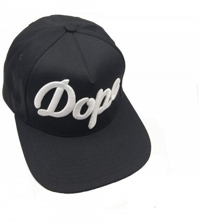 Baseball Caps 3D Embossed/Embroidery Letters Baseball Cap - Flat Visor Adjustable Snapback Hats Blank Caps - Dope-black - CO1...