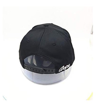 Baseball Caps 3D Embossed/Embroidery Letters Baseball Cap - Flat Visor Adjustable Snapback Hats Blank Caps - Dope-black - CO1...