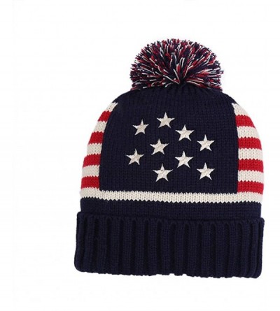 Skullies & Beanies Women Men Crochet Knitted Ball Stripe Stars Winter Warm Beanie Hat Ski Cap - F - CD18KZ050H0 $31.75