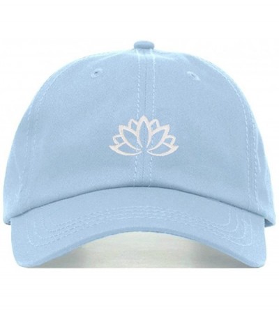 Baseball Caps Lotus Flower Baseball Hat- Embroidered Dad Cap- Unstructured Soft Cotton- Adjustable Strap Back (Multiple Color...