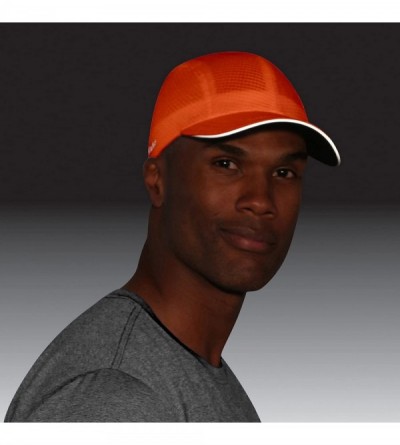 Baseball Caps Race Day Performance Running Hat - The Lightweight- Quick Dry- Sport Cap for Men - Orange Peel - CX18CSXCYL6 $1...