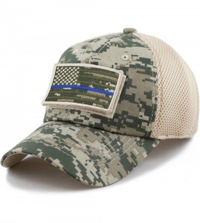 Baseball Caps Cotton & Pigment Low Profile Tactical Operator USA Flag Patch Military Army Cap - Usa- Digi Camo-blue Line - CG...