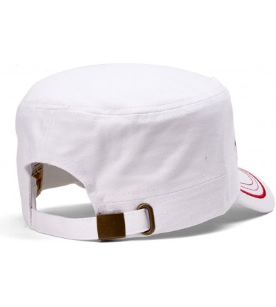 Newsboy Caps Sports Mom Distressed Adjustable Cadet Cap - White - CH11NZJ8OKN $10.64