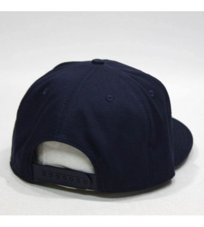 Baseball Caps Premium Plain Cotton Twill Adjustable Flat Bill Snapback Hats Baseball Caps - 70 Navy - CV12MSKBWQR $13.11