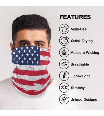 Balaclavas Anti Droplet Protection Face Mask American Flag Print Summer Bandana Thin Neck Gaiter Cooling Sunblock Face Scarf ...