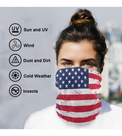 Balaclavas Anti Droplet Protection Face Mask American Flag Print Summer Bandana Thin Neck Gaiter Cooling Sunblock Face Scarf ...