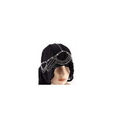 Headbands Head Jewelry ~ Silvertone Head Chain with Crystals Headband (Ihc1019-sil) - CX11F6MN6KP $15.78