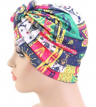 Sun Hats Women Turban Hat Hair Wrap African Jersey Magic Headband Turbans Headwrap Bohemian Boho Chemo Cap - CE198QKX736 $8.72