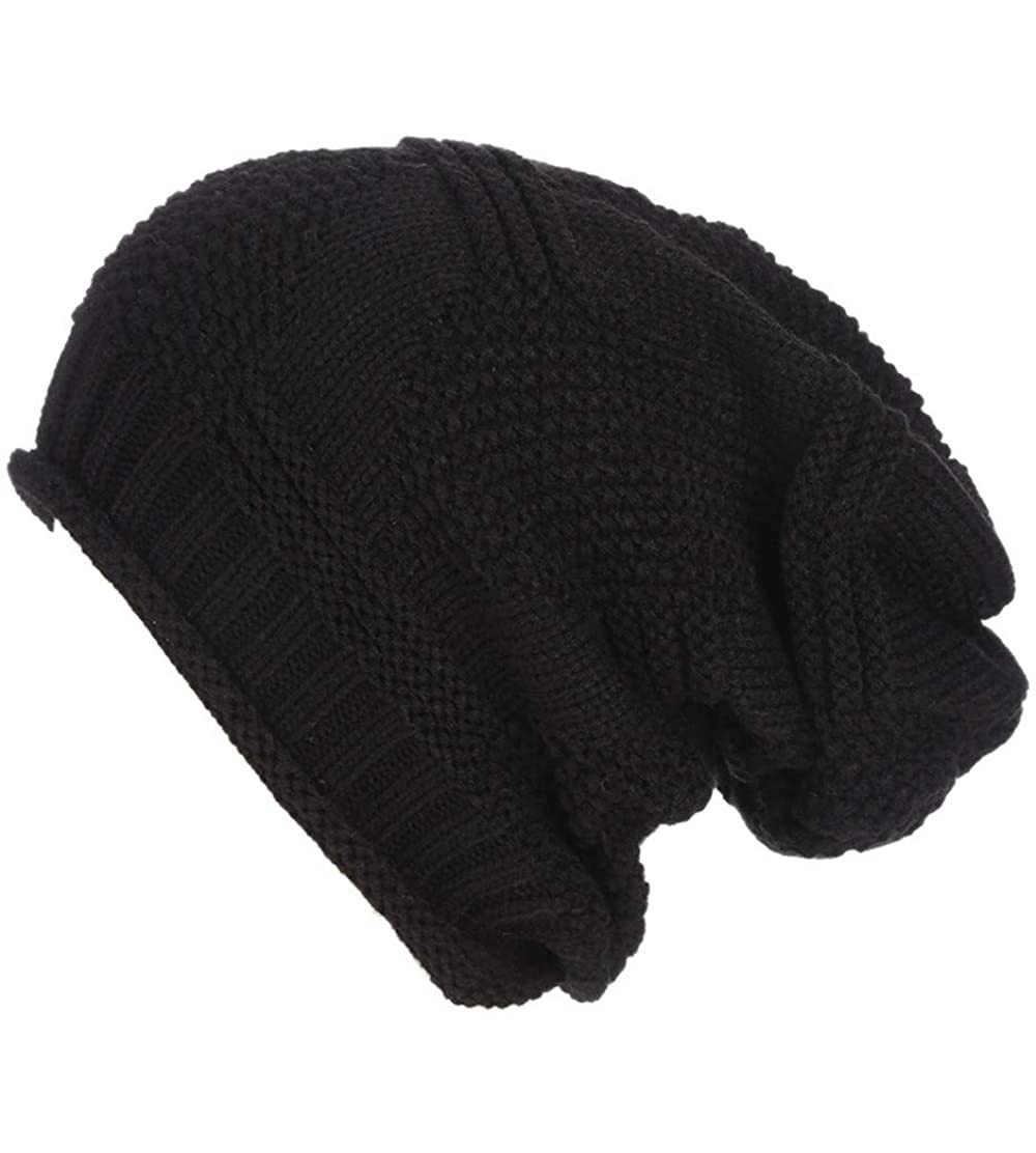 Skullies & Beanies 2018 Winter Women Crochet Hat Wool Knit Beanie Warm Caps - Zc-white - CC18LTTI0QE $10.10