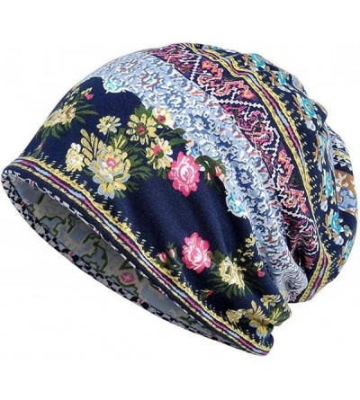 Skullies & Beanies Chemo Cancer Sleep Scarf Hat Cap Cotton Beanie Lace Flower Printed Hair Cover Wrap Turban Headwear - CF196...