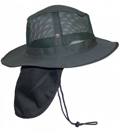 Sun Hats Wide Brim Bora Booney Outdoor Safari Summer Hat w/Neck Flap & Sun Protection - Olive - CY17YEDGQM9 $10.10