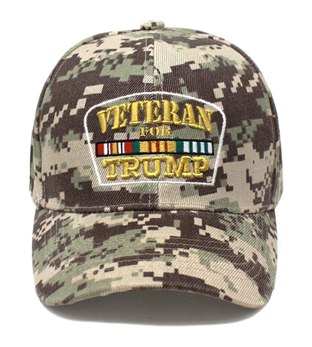Baseball Caps Veterans for Trump Camoflauge Military Look Ball Cap Dad Hat Baseball Cap Hoop and Loop Closure PV101 - CC18NLA...
