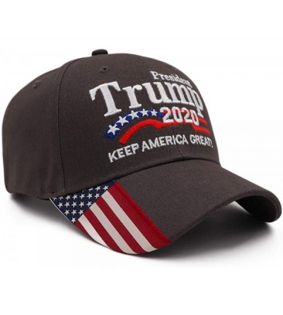 Baseball Caps Trump 2020 Keep America Great Campaign Embroidered USA Flag Hats Baseball Trucker Cap for Men and Women - CH18Y...