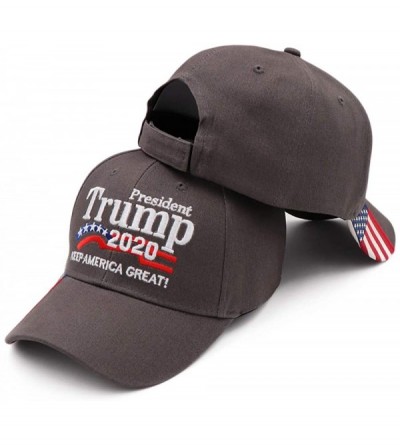 Baseball Caps Trump 2020 Keep America Great Campaign Embroidered USA Flag Hats Baseball Trucker Cap for Men and Women - CH18Y...