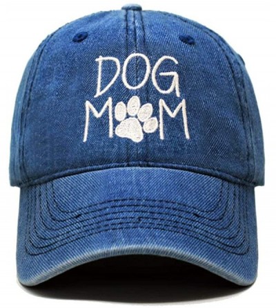 Baseball Caps Dog Mom Dad Hat Cotton Baseball Cap Polo Style Low Profile PC103 - Pc103 Dark Denim - C618Q7ASXT0 $18.20