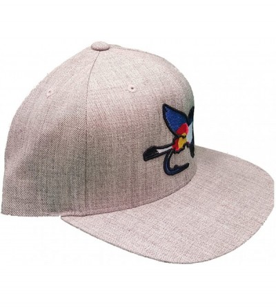 Baseball Caps Colorado Flag Fly Fishing Bait Embroidered Snapback Hat Fisherman (Heather Gray) - CO12DMVLXJH $18.59