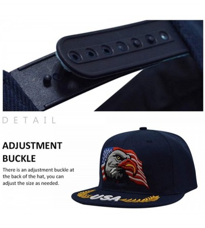Baseball Caps 3D Embroidery Dad Hat Patriotic Eagle American Flag Adjustable Baseball Cap Classic Strapback Cap - C918R684XT6...