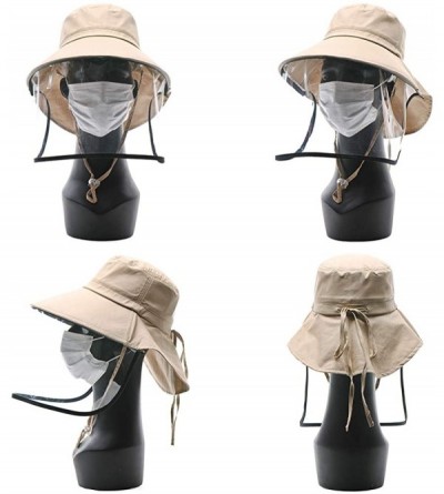 Sun Hats Womens Collapsible Bucket Hat Sun Protection Summer UPF 50 String Golf Garden Hiking 56-59cm - 1005khaki - CU19705NA...