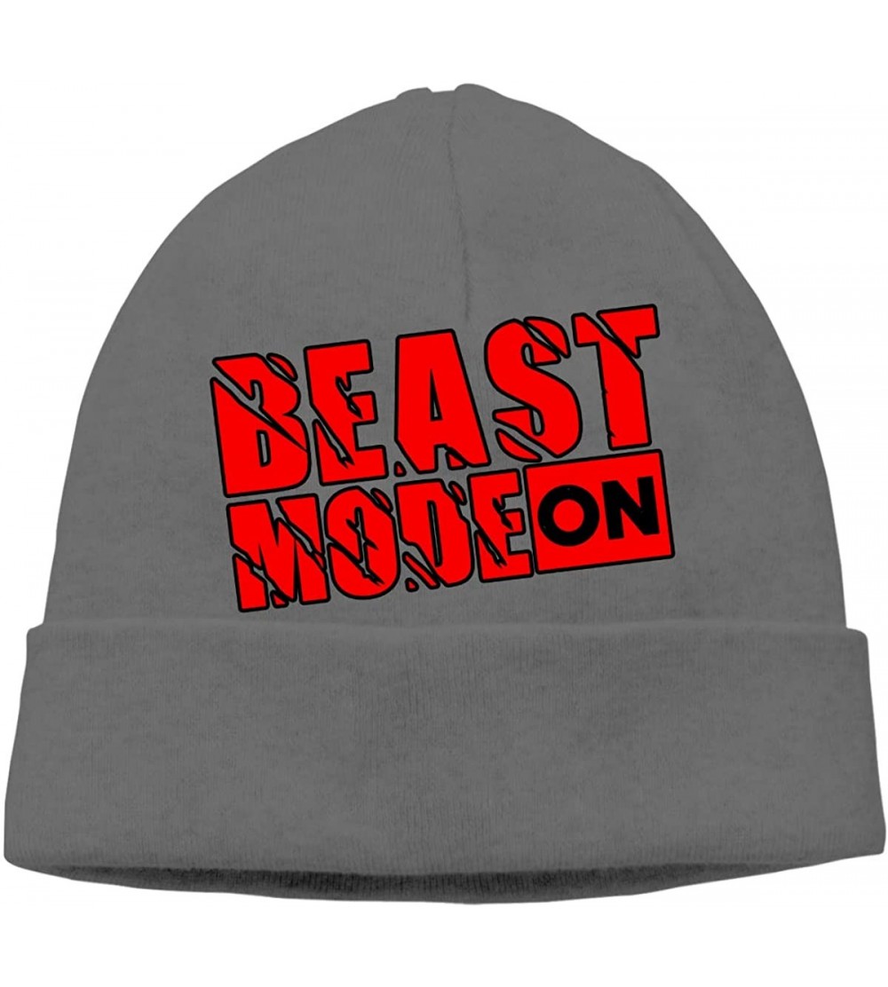 Skullies & Beanies Beast Mode On Beanie Hat Cute Toboggan Hat Winter Hats Warm Hat Beanies for Men and Women - Deep Heather -...