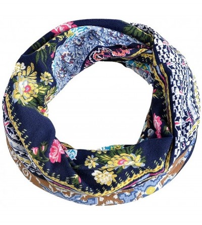 Skullies & Beanies Chemo Caps Cancer Headwear Infinity Scarf for Women - 2pack Printed Flower - CV18CWS5ROL $12.94