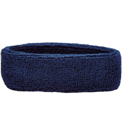 Headbands Thick Headband- One Size - Navy - C412L32HUHL $9.24