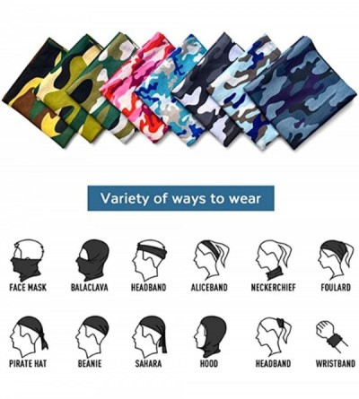 Balaclavas Camouflage Elastic Seamless Moisture Wicking Neck Gaiter Headband Bandana Face Scarf for Outdoor Sport - Color1 - ...