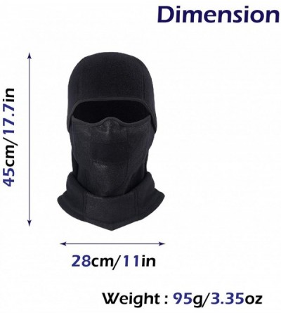 Balaclavas Balaclava Ski Mask Fleece Face Cover Neck Warmer Winter Helmet Liner Skull Beanie Hat Headband - C318LXQUKTH $10.49