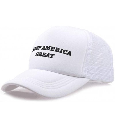 Baseball Caps Make America Great Printed Baseball Cap Unisex Adjustable Mesh Back Hat - 005 Keep White - CA18L5HT720 $8.33