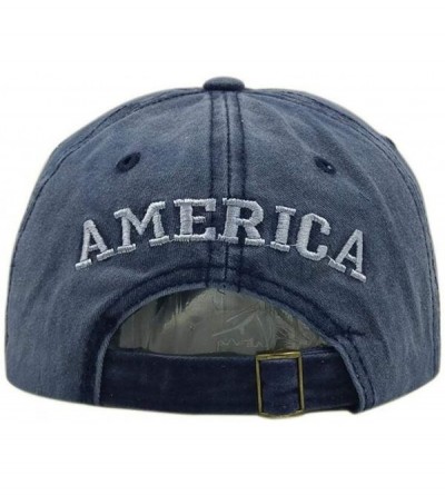 Baseball Caps USA American Flag Baseball Cap Embroidered Polo Style Military Army Washed Cotton Hat - Yellow - C618RHD0QIC $1...