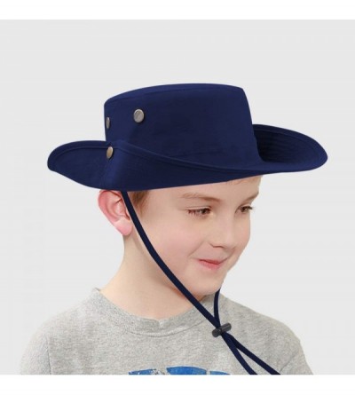 Sun Hats Men Women Outdoor Sun Hat with Wide Brim UPF 50+ Summer Mesh Cap with Flap Cover - A-navy - CX18UA4G3NM $8.92