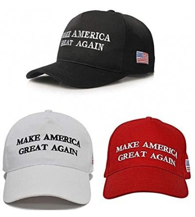 Baseball Caps Make America Great Again Hat [3 Pack]- Donald Trump USA MAGA Cap Adjustable Baseball Hat - C618QHCN597 $42.27