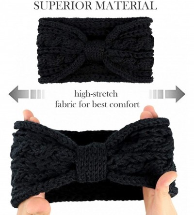 Headbands Crochet Turban Headband for Women Warm Bulky Crocheted Headwrap - Zf 4 Pack - CT18ZIGGL9E $12.42