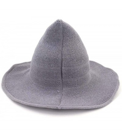Fedoras Women's Witch Hat Christmas Halloween Party Foldable Cosplay Costume hat - Grey - C718Y6LZH5A $14.14