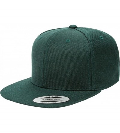 Baseball Caps Classic Wool Snapback with Green Undervisor Yupoong 6089 M/T - Spruce - CR12LC2OO21 $12.75