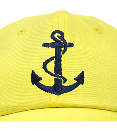 Baseball Caps Anchor Hat Sailing Baseball Cap Women Beach Gift Boating Yacht - Minion Yellow - CZ18WCQMHIH $9.48