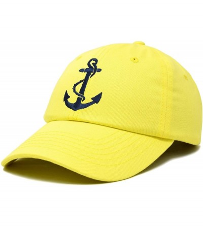 Baseball Caps Anchor Hat Sailing Baseball Cap Women Beach Gift Boating Yacht - Minion Yellow - CZ18WCQMHIH $9.48
