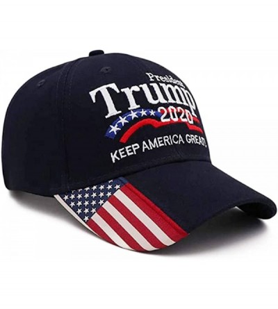 Baseball Caps Trump 2020 Keep America Great Campaign Embroidered USA Flag Hats Baseball Trucker Cap for Men and Women - C1196...