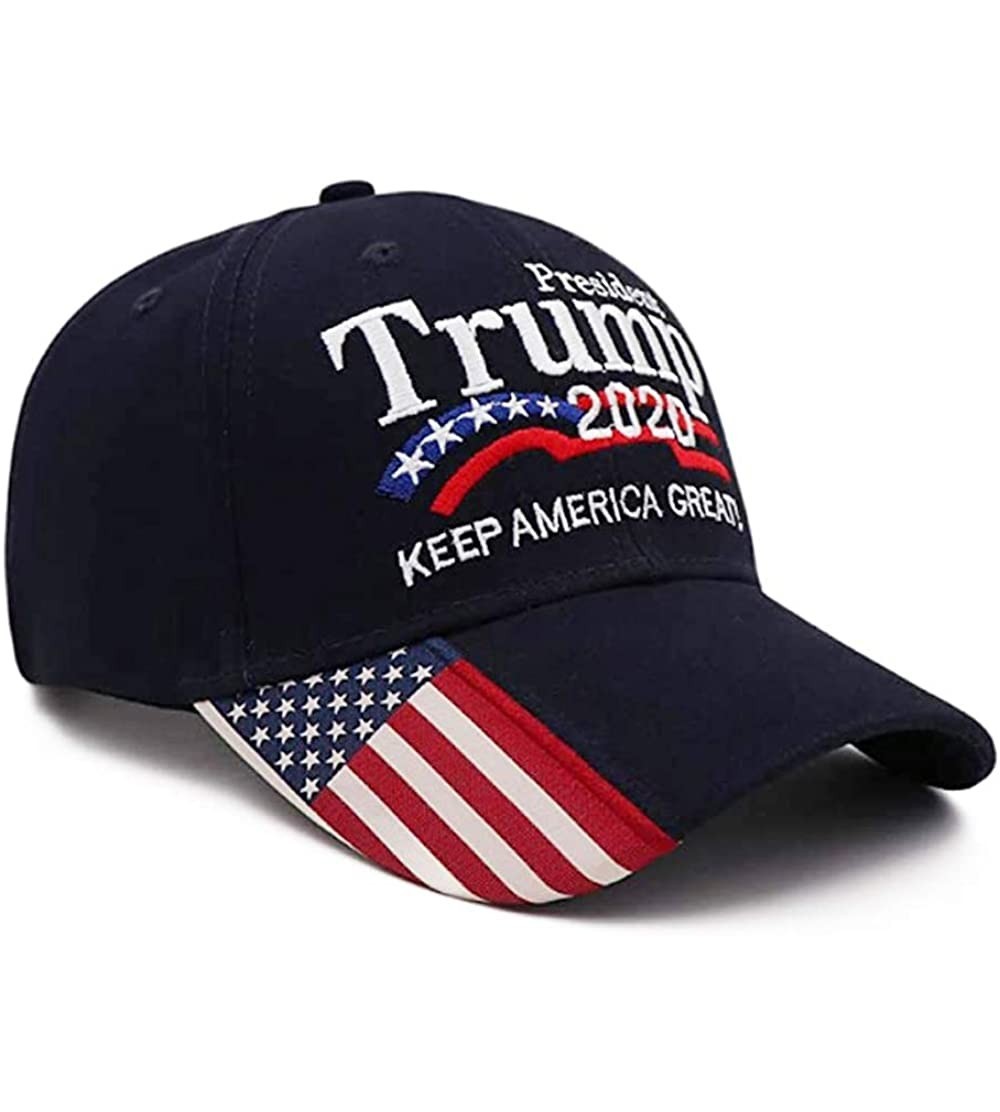 Baseball Caps Trump 2020 Keep America Great Campaign Embroidered USA Flag Hats Baseball Trucker Cap for Men and Women - C1196...