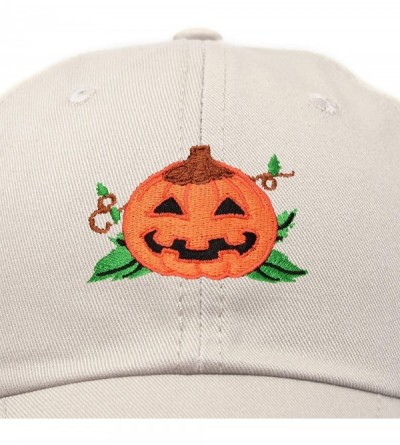 Baseball Caps Jack-O-Lantern Halloween Pumpkin Hat Mens Womens Baseball Cap - Beige - CK18YZIAMIZ $12.77