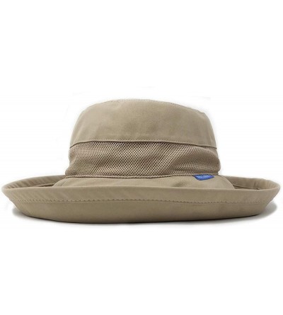 Sun Hats Women's Seaside Sun Hat - UPF 50+ 4" Brim Microfiber Adjustable Fit - Camel - C118M4TX79L $31.31