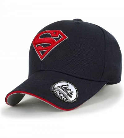 Baseball Caps Superman Embroidery Vintage Baseball Cap Washed Snapback Trucker Hat - Navy 2233 - CL18UIHXGSN $27.54
