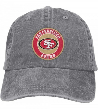 Baseball Caps Men and Women General Caps San Francisco 49ers Hat Cotton Baseball Cap - Gray - CD19249AIWN $26.81