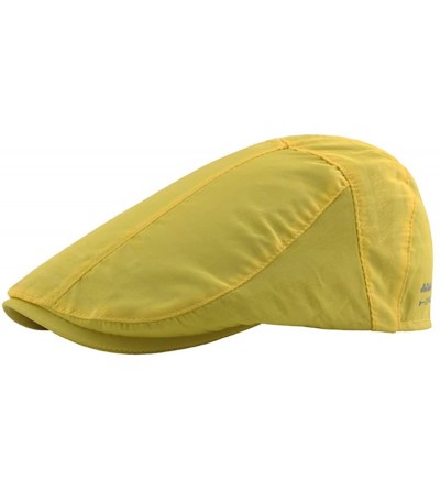 Newsboy Caps Summer Newsboy Flat Cap Quick-Dry Beret Gatsby Ivy Hat Adjustable Men - Yellow - C918QZQU4ZM $8.48