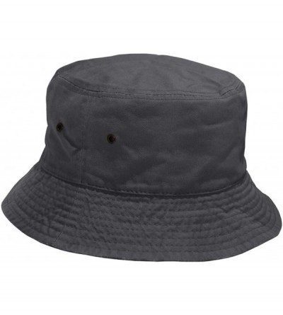 Bucket Hats Short Brim Visor Cotton Bucket Sun Hat - Charcoal - C711YUB5L47 $22.15