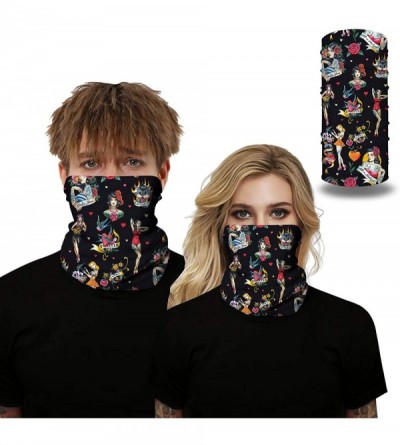 Balaclavas 5 Pack Unisex Sun UV Protection Anti Dust Neck Gaiter Mask Face Cover Bandana - 5 Pack-b - CI199OQOXCD $17.21