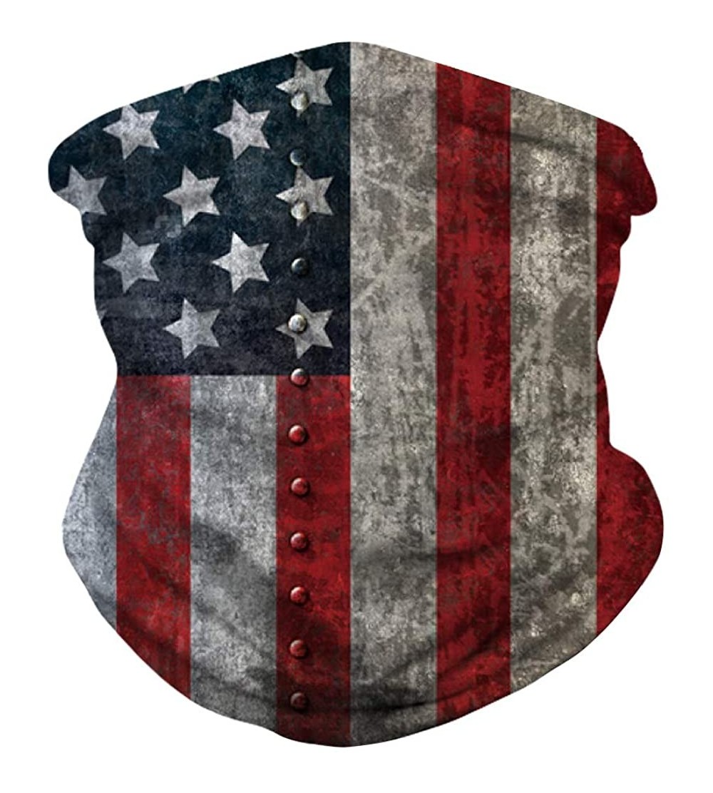 Balaclavas Stars and Stripes USA Flag Bandana Neck Gaiter Balaclavas Scarf Headband - American Flag - C5197NR2684 $23.98