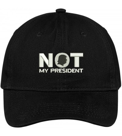 Baseball Caps Not My President Embroidered Soft Low Profile Cotton Cap Dad Hat - Black - C817Y7EZG4H $19.01