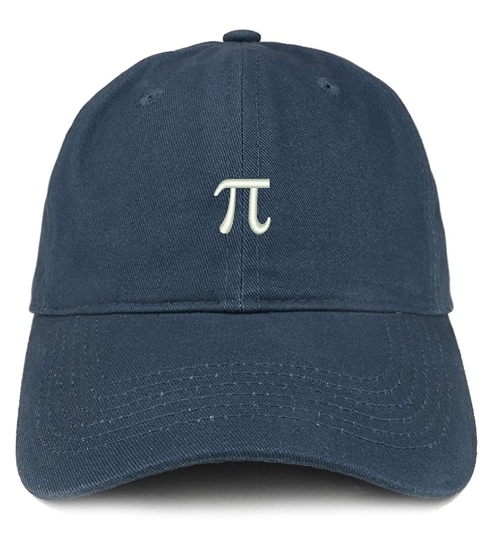 Baseball Caps Pie Math Symbol Small Embroidered Cotton Dad Hat - Navy - C918GKNRS46 $13.23