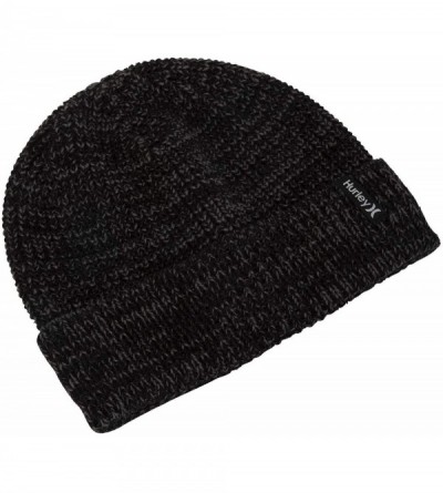 Skullies & Beanies Men's Stretch Knit Cuffed Slouchy Winter Beanie - Black/Dark Grey - CB18L9D26UK $15.42
