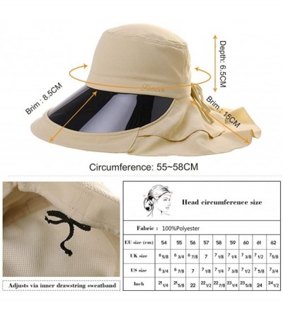 Sun Hats Womens Summer Flap Cover Cap Cotton UPF 50+ Sun Shade Hat with Neck Cord - 00018_black - C718SUHW279 $18.15